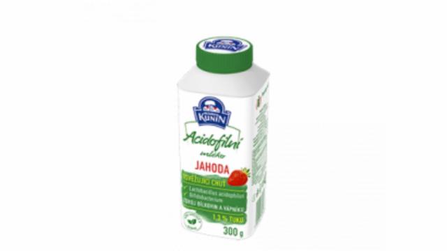 Фото - Acidofilní mléko jahoda Mlékárna Kunín