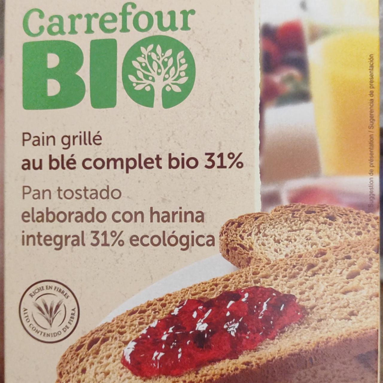 Фото - Pain grillé au blé complet bio 31% Carrefour BIO