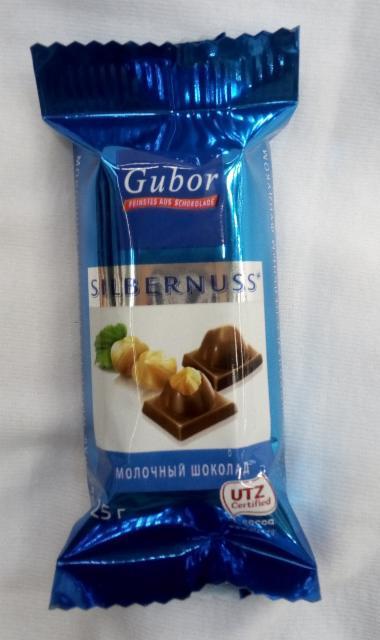 Фото - Конфета Gubor Silbernuss Mléčna tyčinka