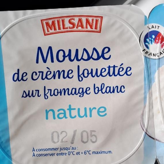 Фото - Mousse de crème louettée sun kromage blanc nature Milsani