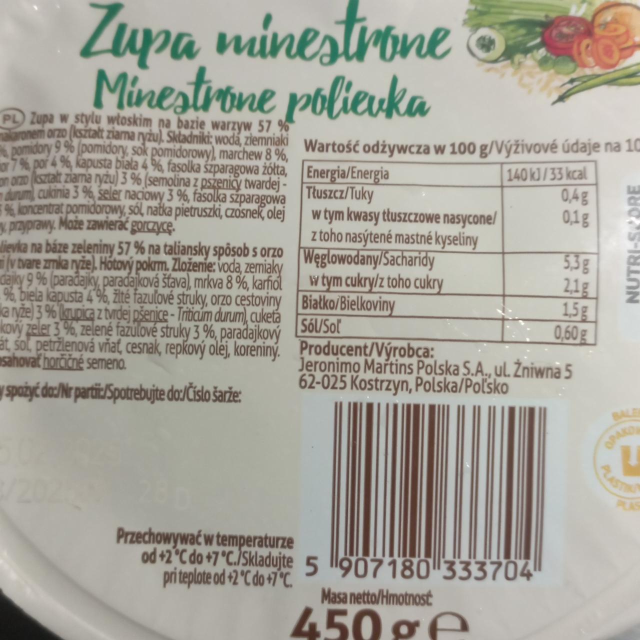 Фото - Zupa minestrone minestrone polievka Biedronka