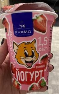 Фото - Йогурт со вкусом клубники 1.5% Framo