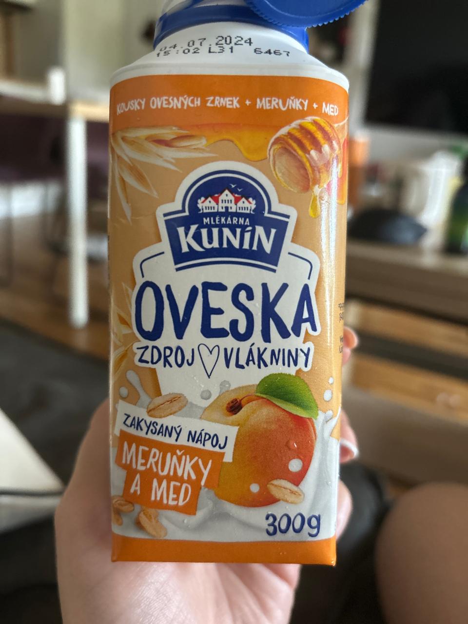 Фото - Oveska zakysaný nápoj meruňky a med Kunín