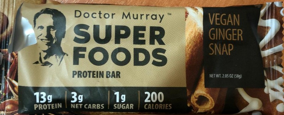 Фото - протеиновый батончик vegan ginger snap Doctor Murray