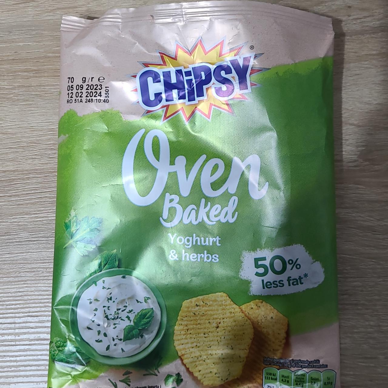 Фото - Чипсы картофельные Oven Baked Yoghurt&herbs Chipsy