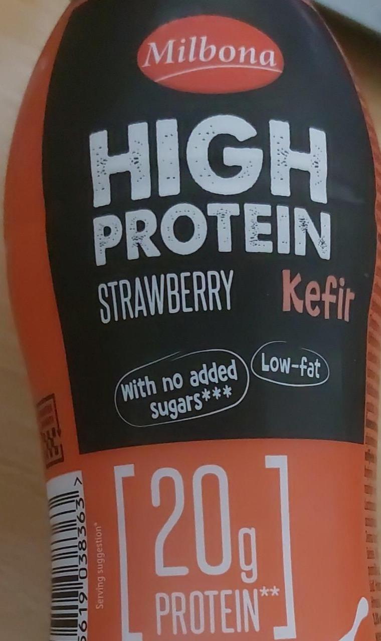 Фото - High protein strawberry kefir Milbona
